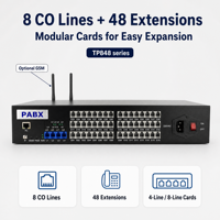 Système de commutation téléphonique PBX TP848 à 48 extensions pour hôtels et bureaux