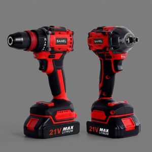 Set di Utensili Elettrici Professionali 21V Senza Spazzole per il Mercato Africano, Kit Trapano e Avvitatore a Impulsi Durevole per Batteria M18 - Product Image 1
