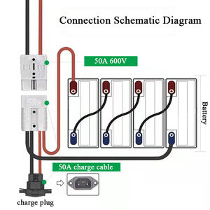 電気自動車用バッテリーダイバターケーブルAnder son 50A & 12A 2ピンコネクタ配電管理用 - Product Image 3