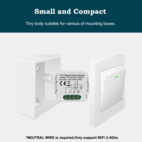 GIRIER Tuya Módulo de Interruptor Zigbee Universal de 16A para Hogar Inteligente, Compatible con Control de 2 Vías, Relé de Interruptor DIY Retrofit