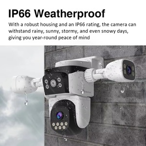 كاميرا IP خارجية واي فاي PTZ بدقة 12 ميجابكسل بعدستين CMOS مقاومة للماء IP66 نظام أمان مع رؤية ليلية واسعة الزاوية وصوت ثنائي الاتجاه وذكاء اصطناعي - Product Image 2
