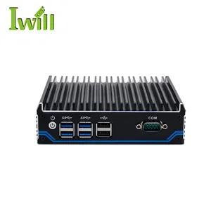 OEM J4125 fanless mini pc 4*LAN 1*COM embedded sim slot sfp firewall