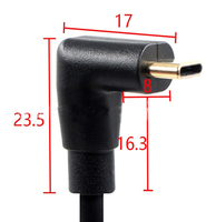 Or Type C 3.1 mâle à angle droit vers USB 2.0 A femelle câble OTG de charge de données