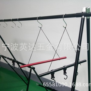 Outdoor Foldable Aluminum Clothes Rack <b>Hook</b> Type Balcony Use YDZ003 - Product Image 3
