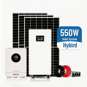 Sistema de Energía Solar Híbrido para el Hogar de 5-20Kw MPPT con Onda Sinusoidal Pura y Batería de Litio Lifepo4 para Suministro de Electricidad Doméstica Zhe - Product Image 1