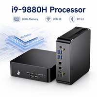 OEM ODM 32GB DDR4 2TB SSD Intel Core I9-9880H Mini PC, PC Ringkas dengan Dual 2.5G Ethernet untuk Bisnis dan Pekerjaan Kantor Sehari-hari