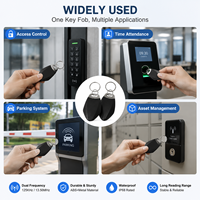 Wasserdichter Schlüsselanhänger mit Eigenem Logo 125KHz TK4100 und 13,56MHz Wiederbeschreibbarer RFID NFC Metall-Schlüsselanhänger für Zugangskontrolle Smart Tag