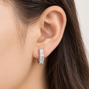 Orecchini geometrici quadrati da donna con design a quattro punte, accessori per l'uso quotidiano - Product Image 6