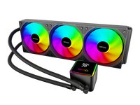 Nouveau design PC V PRO 360mm NOIR Ventilateur RGB Refroidissement Liquide Affichage Température Logo Personnalisable Boîtier d'Ordinateur Roulement Fluide 2000 RPM