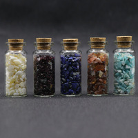Irrégulier Jade Cristal Agate Galet Souhaitant Bouteille Dérive Bouteille Feng Shui Pierre Démagnétisant Cristal Galet