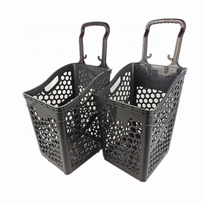 <span class=keywords><strong>Panier</strong></span> roulant à 4 roues de supermarché en plastique de <span class=keywords><strong>grande</strong></span> capacité avec personnalisation - Product Image 5