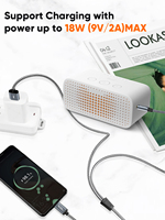 Câble audio USB-C tressé 2-en-1 de qualité supérieure avec charge rapide 18W et son Hi-Fi – Vente en gros