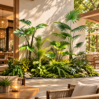 Arrangement de plantes artificielles prêt à poser, végétation artificielle commerciale pour aménagement paysager de centres commerciaux, restaurants, cafés, villas, salles d'exposition, décoration