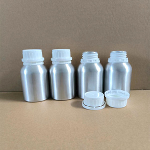 Botellas de aluminio de 125 ml con tapa de rosca, plateadas y pulidas, redondas, para aceites esenciales, fragancias, pesticidas y cosméticos. - Product Image 2