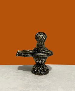 Estatua de Shiva Hecha a Mano en Latón con Trabajos en Piedra, Escultura del Dios Indio Shiva de Rajasthan, a Excelente Precio - Product Image 2