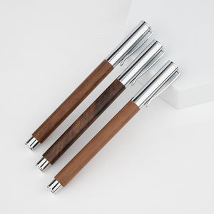 Stylos plume en métal en gros avec corps en bois naturel, cadeau d'affaires exécutif, stylos plume - Product Image 5