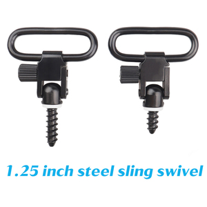 Factory Made 1.25 Inch Sling Swivel <b>Set</b> with Self Tapping <b>Screws</b> 40mm Outer Size Durable 360 Rotation Tactical Outdoor Gear - Product Image 1