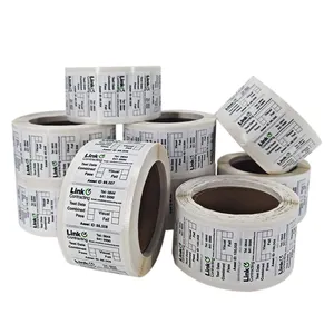 High Quality Custom Printed Vinyl Roll Permanent Self Adhesive Plastic Seal Packaging Expiry Date Stickers Gloss Label