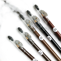 Crayon à sourcils végétalien en bois avec taille-crayon, fin et waterproof, pour marque privée, vente en gros