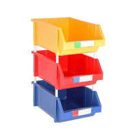 Bac de rangement en plastique cueillette pick stockage empilable composant organisateur et étagère d'entrepôt bacs