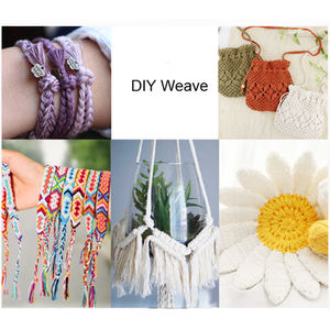 5mm macramé cordon coton tressé fil longueur personnalisée enduit finition torsadée chaussures polyvalentes sacs vêtements violet bleu jaune couleurs - Product Image 6
