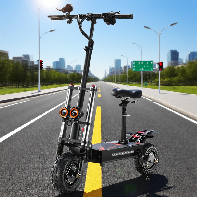 Brushless Dual Motor Electronic 10 Inch Foldable Waterproof Electric Scooter 2000W Adult