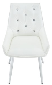 Crocodile Pattern Premium PU Leather Modern Accent <b>Chair</b> for Home Office Diamond Decor Backrest Chrome <b>Silver</b> Metal Legs - Product Image 5
