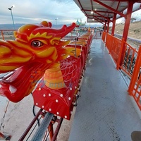 Manège Dragon Roller Coaster : Mini-train pour enfants avec dragon coulissant, pour parc d'attractions