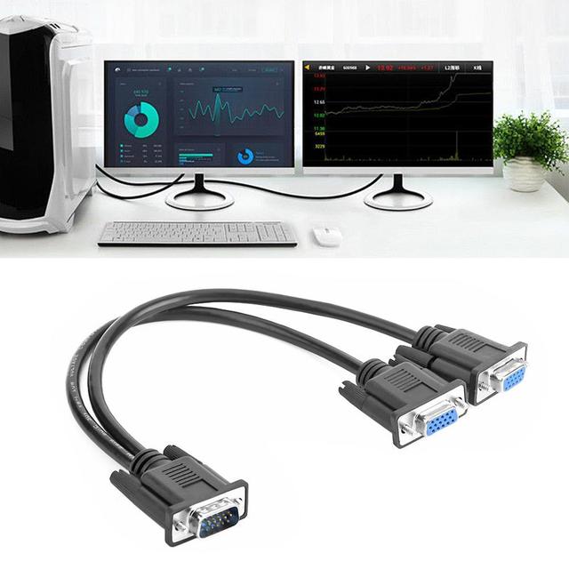High Quality VGA Splitter One in Two Connection Cable for Computer Display