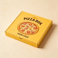 Caja de Pizza Ecológica Moderna de Lujo, Caja de Embalaje de Alimentos con Logotipo Personalizado, Caja de Papel para Llevar Pizza con Relieve