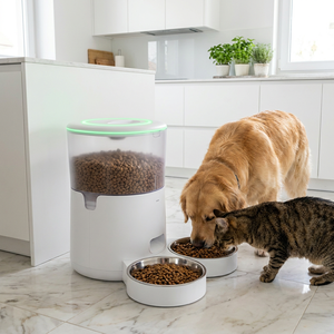Distributeur automatique de nourriture pour animaux de compagnie contrôlé par application, avec minuterie, caméra et deux bols en acier inoxydable pour chat et chien, alimentation programmée - Product Image 3