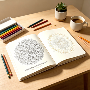 Libro da <span class=keywords><strong>Colorare</strong></span> Mandala Personalizzato con Copertina Rigida <span class=keywords><strong>per</strong></span> <span class=keywords><strong>Adulti</strong></span>, Quaderno Rilassante <span class=keywords><strong>per</strong></span> Disegno e Riduzione dello Stress - Product Image 6