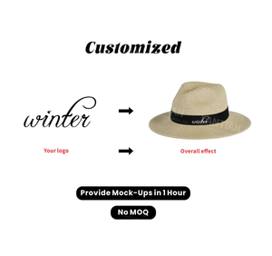 Sombrero Panamá <span class=keywords><strong>de</strong></span> Paja Personalizado al por Mayor <span class=keywords><strong>para</strong></span> Mujer y <span class=keywords><strong>Hombre</strong></span>, Informal, <span class=keywords><strong>para</strong></span> <span class=keywords><strong>Verano</strong></span>, Senderismo al Aire Libre, con Ala Ancha y Protección Solar - Product Image 2