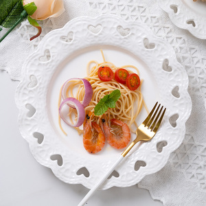 NOUVEAU <span class=keywords><strong>Assiette</strong></span> <span class=keywords><strong>creuse</strong></span> en céramique gaufrée Petit-déjeuner Pâtes Dessert Pain Salade Fruits Plateau de service <span class=keywords><strong>Assiette</strong></span> latérale Vaisselle de restaurant - Product Image 6