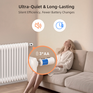 Vanne thermostatique intelligente pour <span class=keywords><strong>radiateur</strong></span> AVATTO TRV20 Tuya, contrôle de la température <span class=keywords><strong>sans</strong></span> <span class=keywords><strong>fil</strong></span> pour le chauffage des pièces, Zigbee - Product Image 5