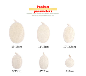 <span class=keywords><strong>Éponge</strong></span> de bain exfoliante en loofah naturel bio avec logo personnalisé, avec sangle de maintien, gant de douche ovale – Vente en gros - Product Image 3