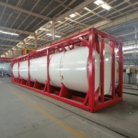 Conteneur-citerne à eau de 40 pieds en acier inoxydable 304, capacité 50 m³, avec poutre Q235B, poids propre de 10 000 kg, pour systèmes de transport