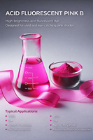 Colorant acide rose fluorescent pour impression textile, vente en gros, poudre colorante pour tissu en laine, cuir, soie, marque Lie Chen, CAS 61968-66-9
