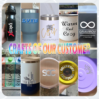 Mug de voyage isotherme à double paroi 20 oz avec logo personnalisé, revêtement poudré, en acier inoxydable, idéal pour la gravure laser