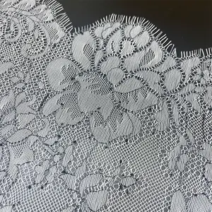 Wholesale Exquisite High Quality Grey French Lace Trim Eyelashes Clothing Accessories