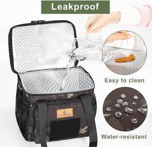 Échantillon gratuit de grande boîte à lunch isotherme, sac à lunch double compartiment robuste et durable, sacs isothermes étanches pour hommes et femmes - Product Image 5