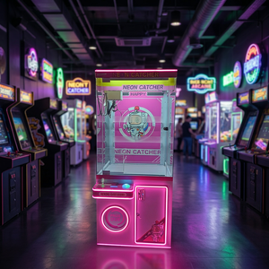 Doll Catcher Neon Coin Operated Prize Redemption Arcade <b>Machine</b> Commercial <b>Amusement</b> Equipment for Family Entertainment Center - Product Image 6
