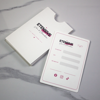 Porte-cartes cadeau A6 personnalisé de qualité supérieure avec fente en U, enveloppe en papier coton mat pour les bons de réduction des salons de beauté et des boutiques