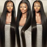 Perruque à cheveux longs à prix de gros, 100 % cheveux vierges vietnamiens, perruque sans colle avec dentelle frontale et cuticules alignées
