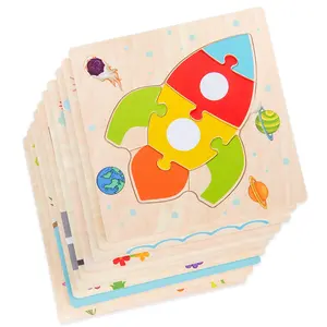 18 stilleri çin oyuncakları çocuklar çocuklar için ahşap Montessori eğitim anaokulu öğrenme kartı bulmaca oyunu
