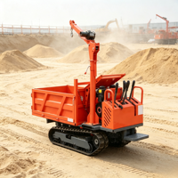 Kompakter Diesel-Raupenlader Mini-Dumper 1 Tonne Selbstkippend Kraftstoffeffizient Hydraulikpumpe Motor Hoher Lastmoment für