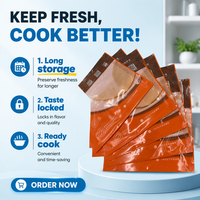 Emballage personnalisé en PET/PE à fond plat scellé, résistant à l'humidité, bords thermosoudés, couleur personnalisée, pour lait, aliments pour animaux, sushi, gelée, salade