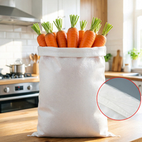 Sac tissé personnalisé avec logo imprimé pour l'emballage des carottes, des pommes de terre et des oignons, sac de courses réutilisable résistant