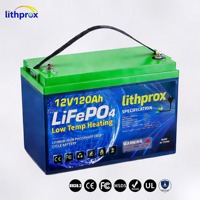 Batería de fosfato de hierro y litio Grado A 12.8V 120AH 6K de ciclo profundo para almacenamiento doméstico con BMS inteligente RS485, conector Anderson, CE, RoHS, IP67, OEM, ODM