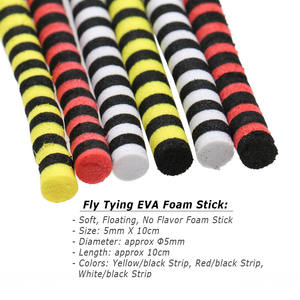 5mm x 10cm Fly legatura paracadute Post schiuma Stick Dry Fly Grass Hopper Fly legatura cilindri in schiuma Wing Body Materials - Product Image 5
